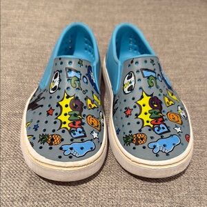 Native Shoes Blue and Gray Sneakers with Playful Design